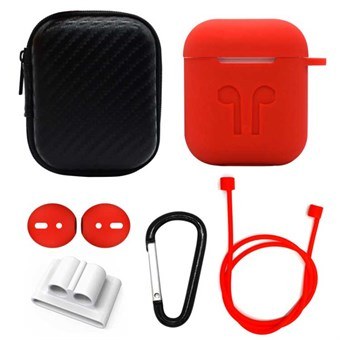 6-in-1 AirPods-accessoireset - Rood