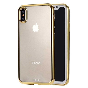 Gegalvaniseerde iPhone XS Max Soft TPU Back Cover - Goud
