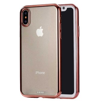 Gegalvaniseerde iPhone XS Max Soft TPU Back Cover - Rose Gold