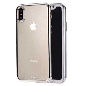 Gegalvaniseerde iPhone XS Max Soft TPU Back Cover - Zilver