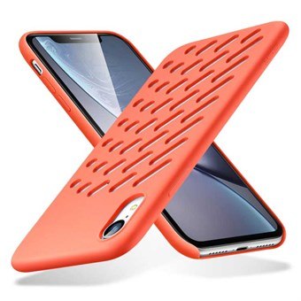 ESR Yippee Crocs Series siliconen hoes voor iPhone XR - oranje