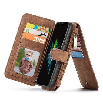 CaseMe Flip Wallet voor iPhone XR - Bruin