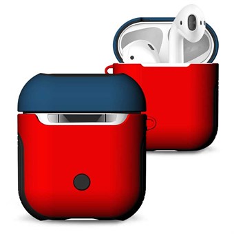 Frosted AirPods Case - Blauw / Rood