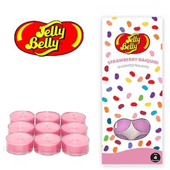 Jelly Belly - Theelichtje - Theelichtje - Aardbei - 10 st.