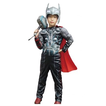Thor Kostuum - Kinderen - Incl. Masker + Pak + Jas - Medium- 120-130 cm