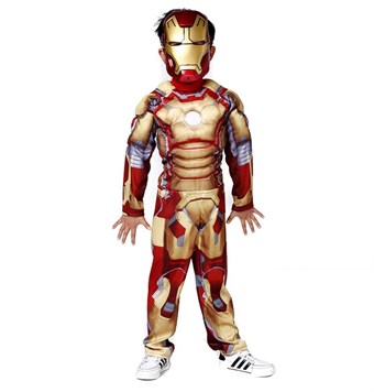 Iron Man Kostuum Kinderen - Incl. Masker + Pak - Groot (130-140 cm)