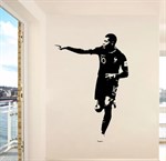 Kylian Mbappé Muursticker - Wanddecoratie in Vinyl