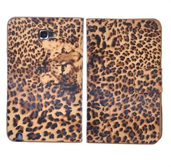 Samsung Note Leopard Hoesje (Bruin)