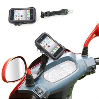 Zijspiegel Smartphone Houder voor Scooter/Scooter/Motorfiets - Waterbestendig