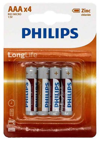 Philips Longlife AAA - 4 stuks