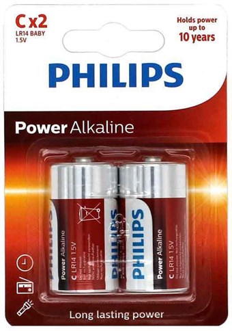 Philips Power Alkaline C - 2 stuks