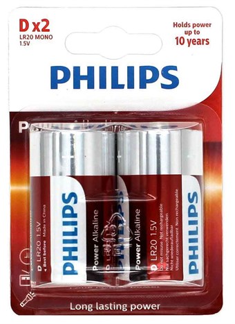 Philips Power Alkaline D - 2 stuks