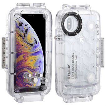 Puluz iPhone XS Max waterdichte onderwaterbehuizing / 40 m - transparant