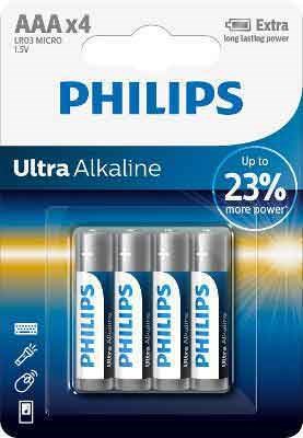 Philips Ultra Alkaline AAA - 4 stuks