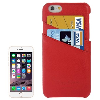 Fashion Leather Cover voor iPhone 6 / iPhone 6S - Rood