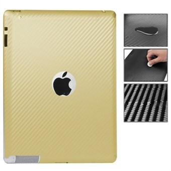Carbon Sticker iPad 2/3/4 - Goud