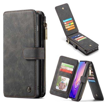 CaseMe Flip Wallet voor Samsung Galaxy S10 - Zwart