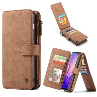 CaseMe Flip Wallet voor Samsung Galaxy S10 - Bruin