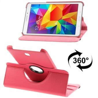 360 roterende leren hoes voor Tab 4 8.0 (magenta)