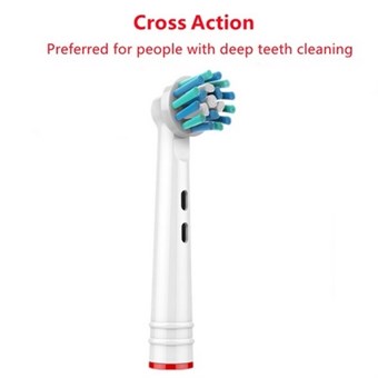 Losse Opzetborstels voor Braun Oral-B Elektrische Tandenborstel - 4 stuks - Cross action