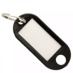 Kunststof sleutelhanger - 10 stuks (Zwart)