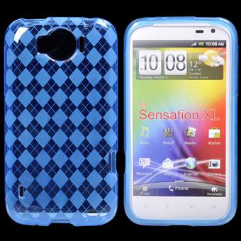HTC Sensation XL patroon siliconen (blauw)