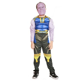 Thanos Kostuum - Kinderen - Incl. Pak + Handschoen + Masker - Groot - 130-140 cm