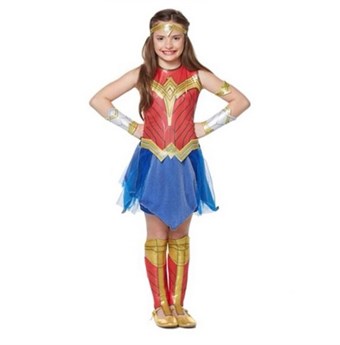 Wonder Woman Kostuum - Kinderen - Incl. Arme & Ben - Medium - 115-125 cm