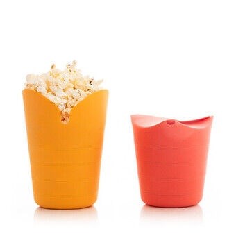 Opvouwbare siliconen popcorn poppers Popbox InnovaGoods (2 stuks)