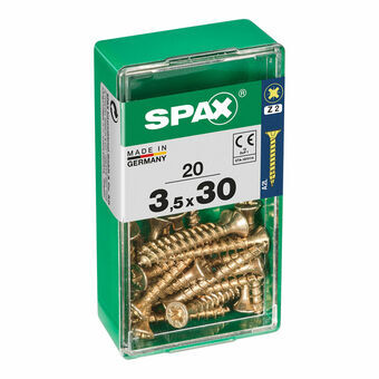 Screw Box SPAX Yellox Hout Platte kop 20 Onderdelen (3,5 x 30 mm)