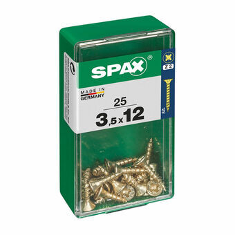 Screw Box SPAX Yellox Hout Platte kop 25 Onderdelen (3,5 x 12 mm)