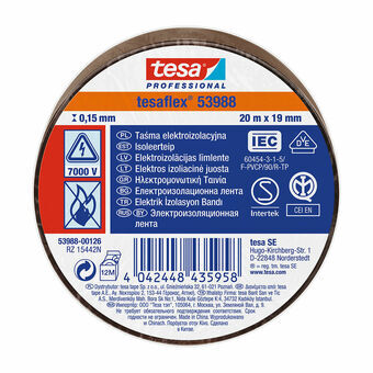 Isolatietape TESA Tesaflex 53988 Bruin (20 m x 19 mm)