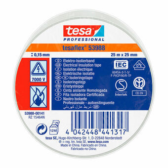 Isolatietape TESA Wit PVC (25 mm x 25 m)
