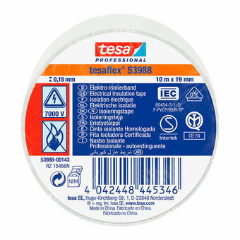 Isolatietape TESA Wit PVC (10 m x 19 mm)