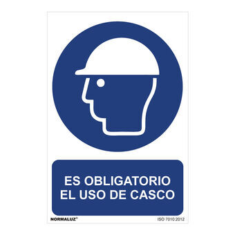 Bord Normaluz Es obligatorio el uso de casco PVC (30 x 40 cm)