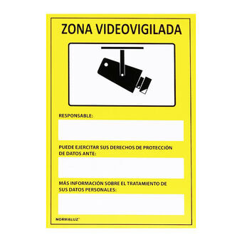 Bord Normaluz Zona videovigilada PVC (15 x 20 cm)