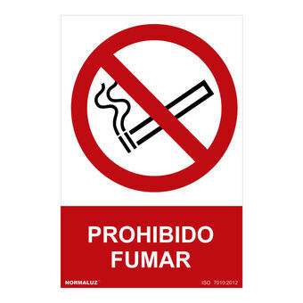 Bord Normaluz Prohibido fumar PVC (30 x 40 cm)