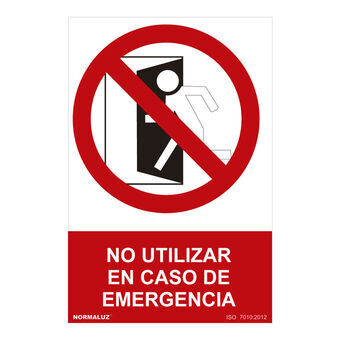 Bord Normaluz No utilizar en caso de emergencia PVC (30 x 40 cm)