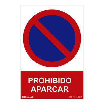 Bord Normaluz Prohibido aparcar PVC 30 x 40 cm