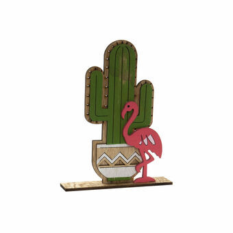 Decoratieve figuren DKD Home Decor Hout Cactus (18 x 4 x 23.5 cm)