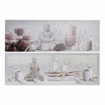 Schilderij DKD Home Decor Boeddha Orientaals (90 x 2,3 x 30 cm) (2 Stuks)