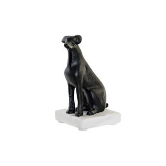 Decoratieve figuren DKD Home Decor Zwart Aluminium Marmer Hond Modern (12 x 10 x 20 cm)