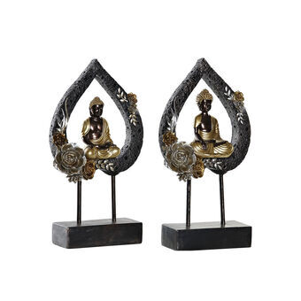 Decoratiefiguur DKD Home Decor Metal Resin Boeddha (2 stuks) (19 x 7.7 x 35 cm)