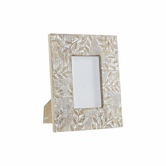 Fotolijsten DKD Home Decor Kristal Natuurlijk Wit Mangohout Indiaas (20 x 1,3 x 25 cm)