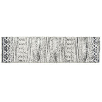 Vloerkleed DKD Home Decor Wit Grijs Polyester Katoen (60 x 240 x 1 cm)