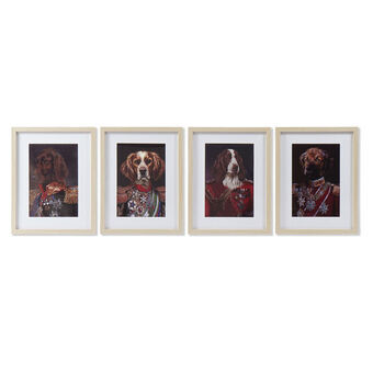 Schilderij DKD Home Decor Hond (35 x 2.5 x 45 cm) (4 stuks)