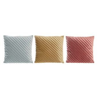 Kussen DKD Home Decor Roze Polyester Mosterd (45 x 10 x 45 cm) (3 Stuks)