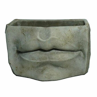 Grondlegger DKD Home Decor Grijs Cement Lippen (21 x 12 x 12,3 cm)