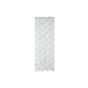 Gordijn DKD Home Decor Blauw Metaal Polyester Wit (140 x 270 cm)