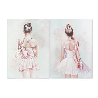 Schilderij DKD Home Decor Balletdanseres Traditioneel (70 x 2,5 x 100 cm) (2 Stuks)
